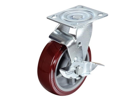 Heavy Duty Swivel Plate Caster 4" / 5" / 6" / 8" Size Customized Finish        wheels for furniture legs